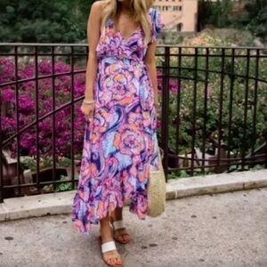 Lilly Pulitzer Nauti Boho Bateau Marianna Asymmetrical Midi Dress